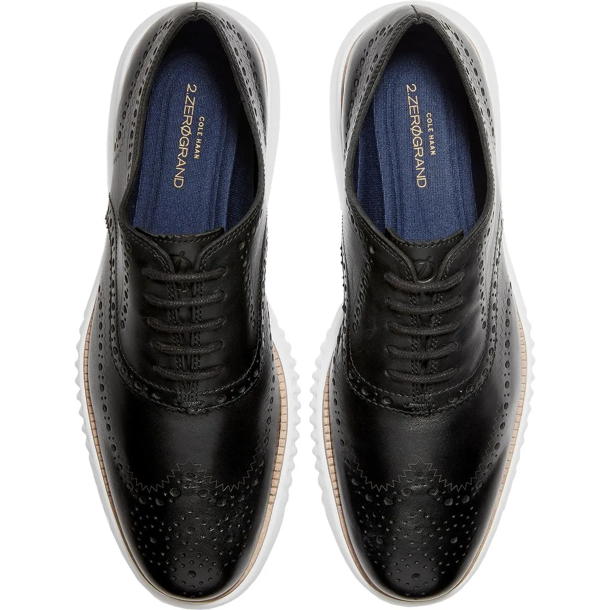 2.ZeroGrand Mens Brogue Lace-Up Oxfords