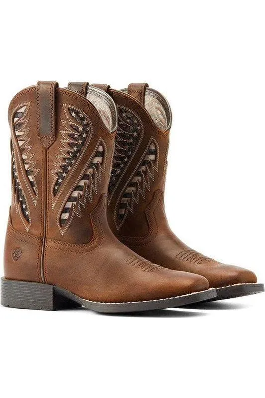 Ariat Kids Quickdraw Venttek Distressed Tan