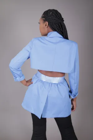 Blue Open Back Blazer