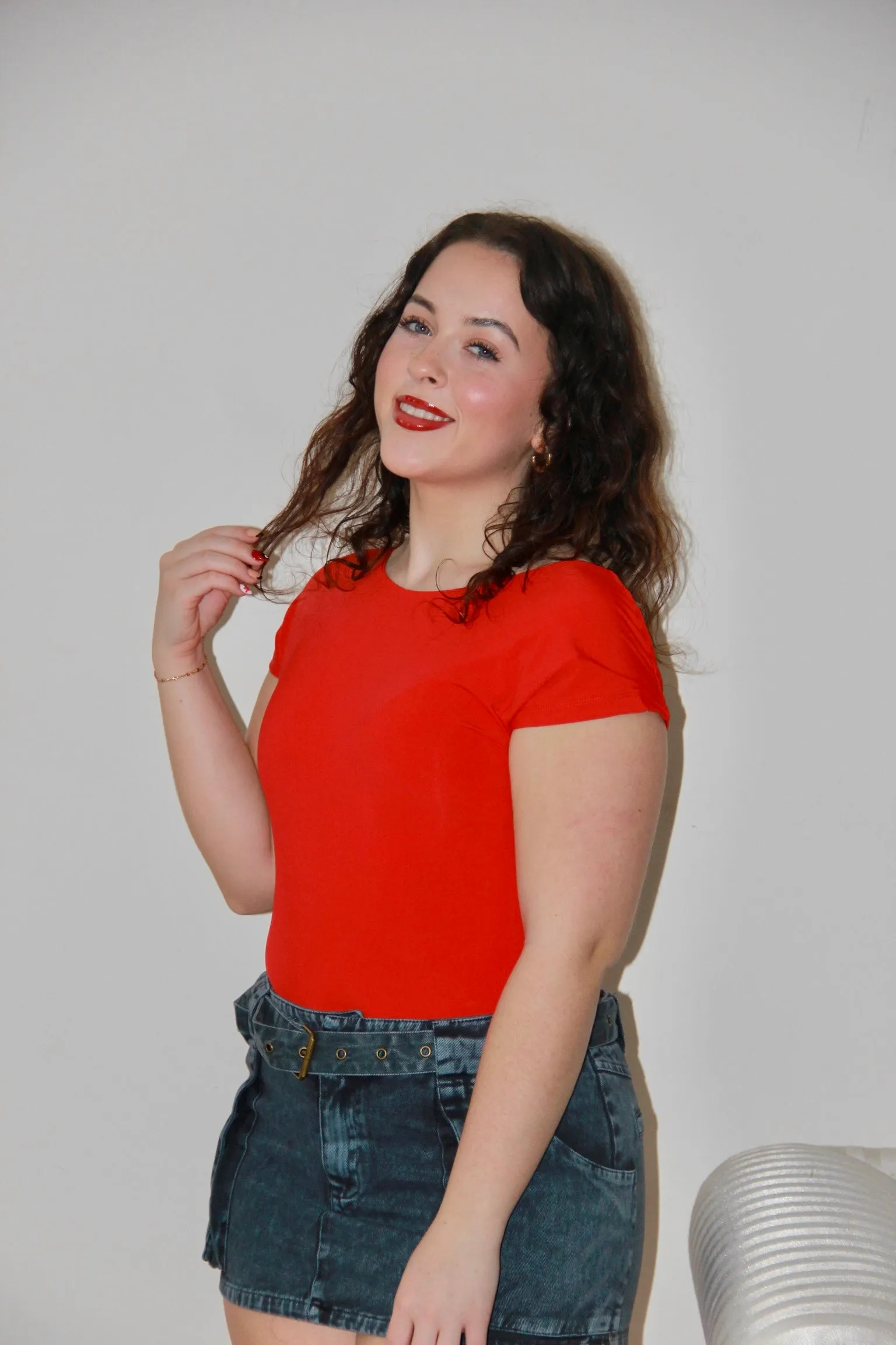 Clayton Open Back Top - Red
