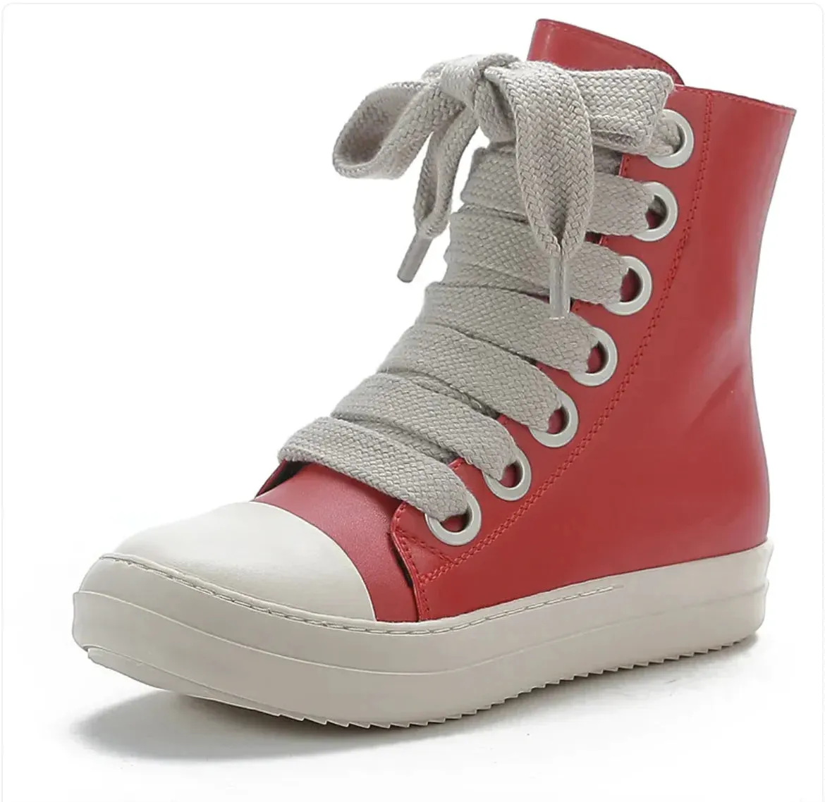 College High Rise Vegan Leather Sneaker Boots