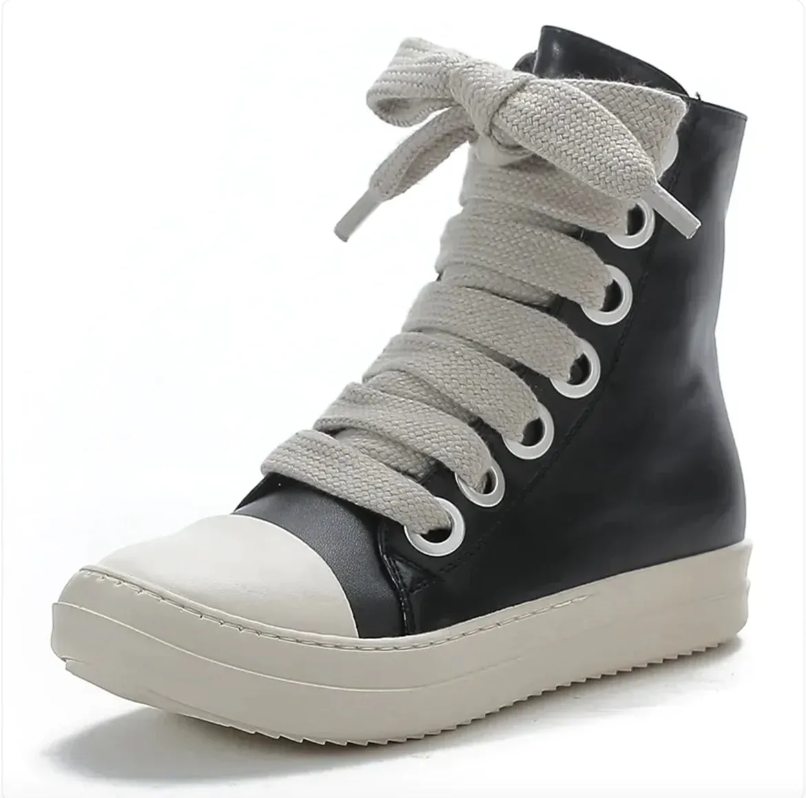 College High Rise Vegan Leather Sneaker Boots
