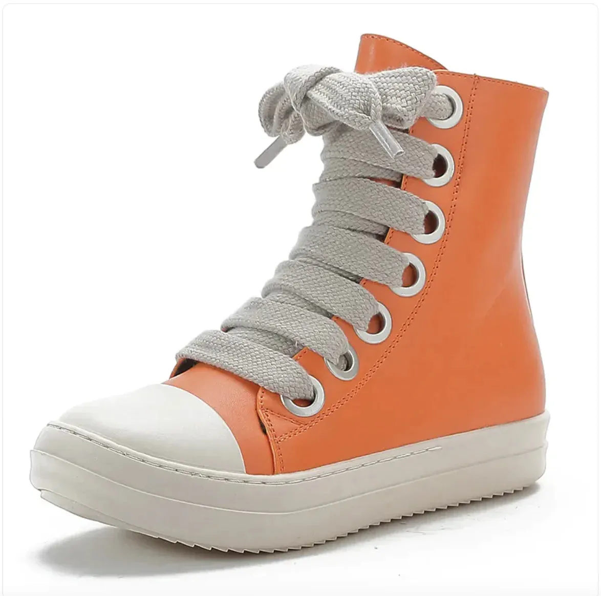 College High Rise Vegan Leather Sneaker Boots