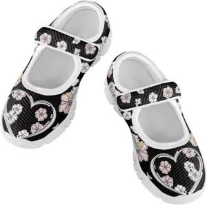 Coloranimal Girls Mary Jane Shoes Dance Shoes for Kids Casual Unifoem Shoes Magic Sticker Mary Jane Flats Girls' Flats Kids Footwear