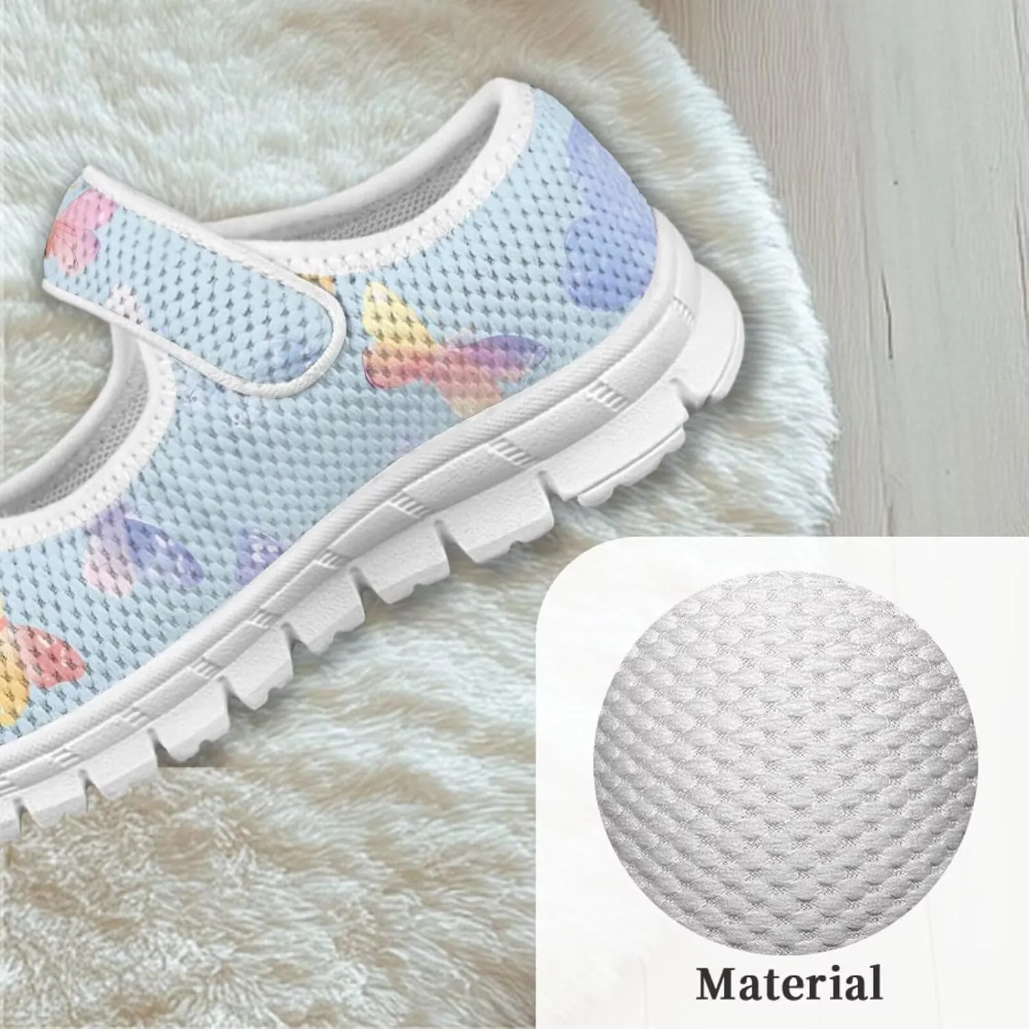 Coloranimal Mary Jane Flats Uniform Shoes for Girls Princess Shoes Girls' Flats Magic Sticker Shallow Mouth Dress Shoes with Anti Skid Sole