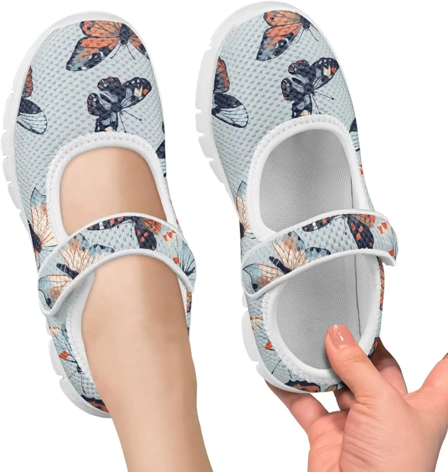 Coloranimal Mary Jane Flats Uniform Shoes for Girls Princess Shoes Girls' Flats Magic Sticker Shallow Mouth Dress Shoes with Anti Skid Sole