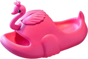 Dinosaur Slides for Boys Girls, Kids Cloud Soft Shower Slippers, Cute Cartoon Sandals Thick Sole Memory Foam Shoes