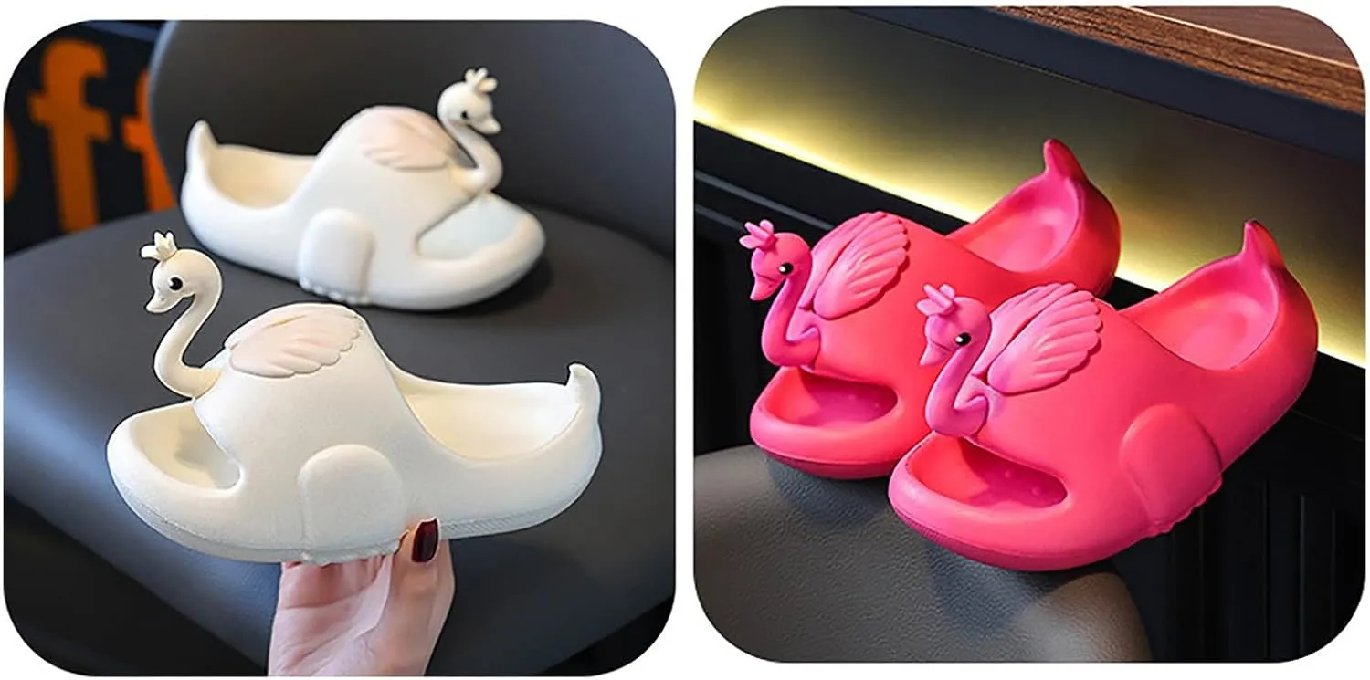 Dinosaur Slides for Boys Girls, Kids Cloud Soft Shower Slippers, Cute Cartoon Sandals Thick Sole Memory Foam Shoes