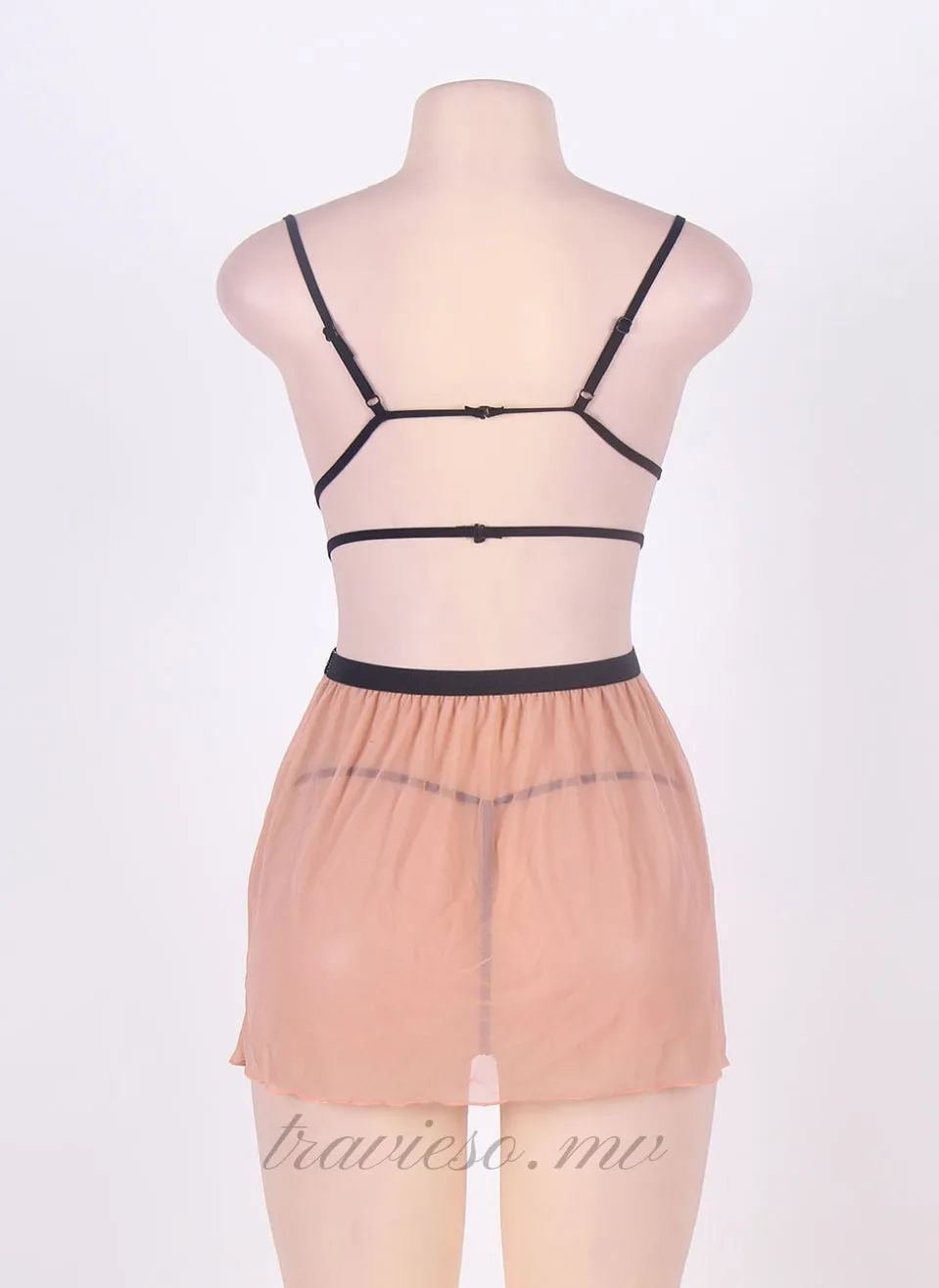 Elegant Halter Open Back Babydoll