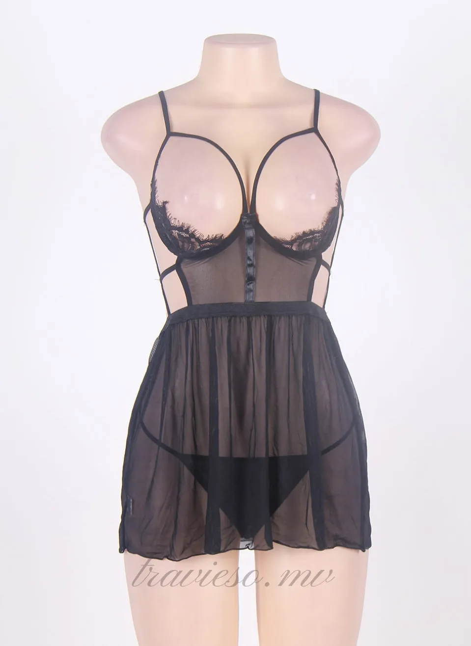 Elegant Halter Open Back Babydoll