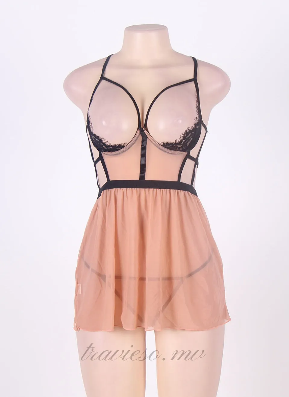 Elegant Halter Open Back Babydoll
