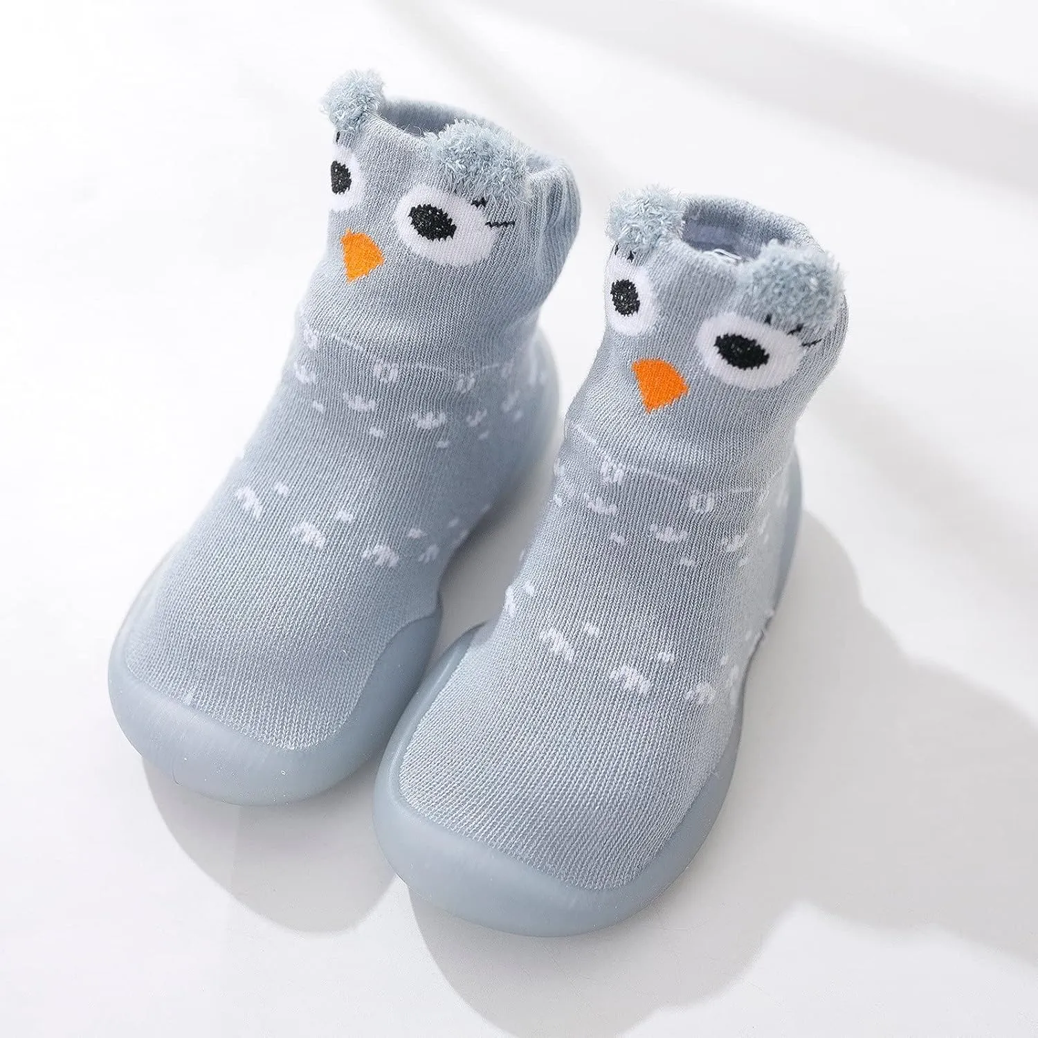 First Toddler Baby Cartoon Socks Non-slip Shoes Animals Elastic Walkers Infant Baby Shoes Rain Boots for Toddler Girls