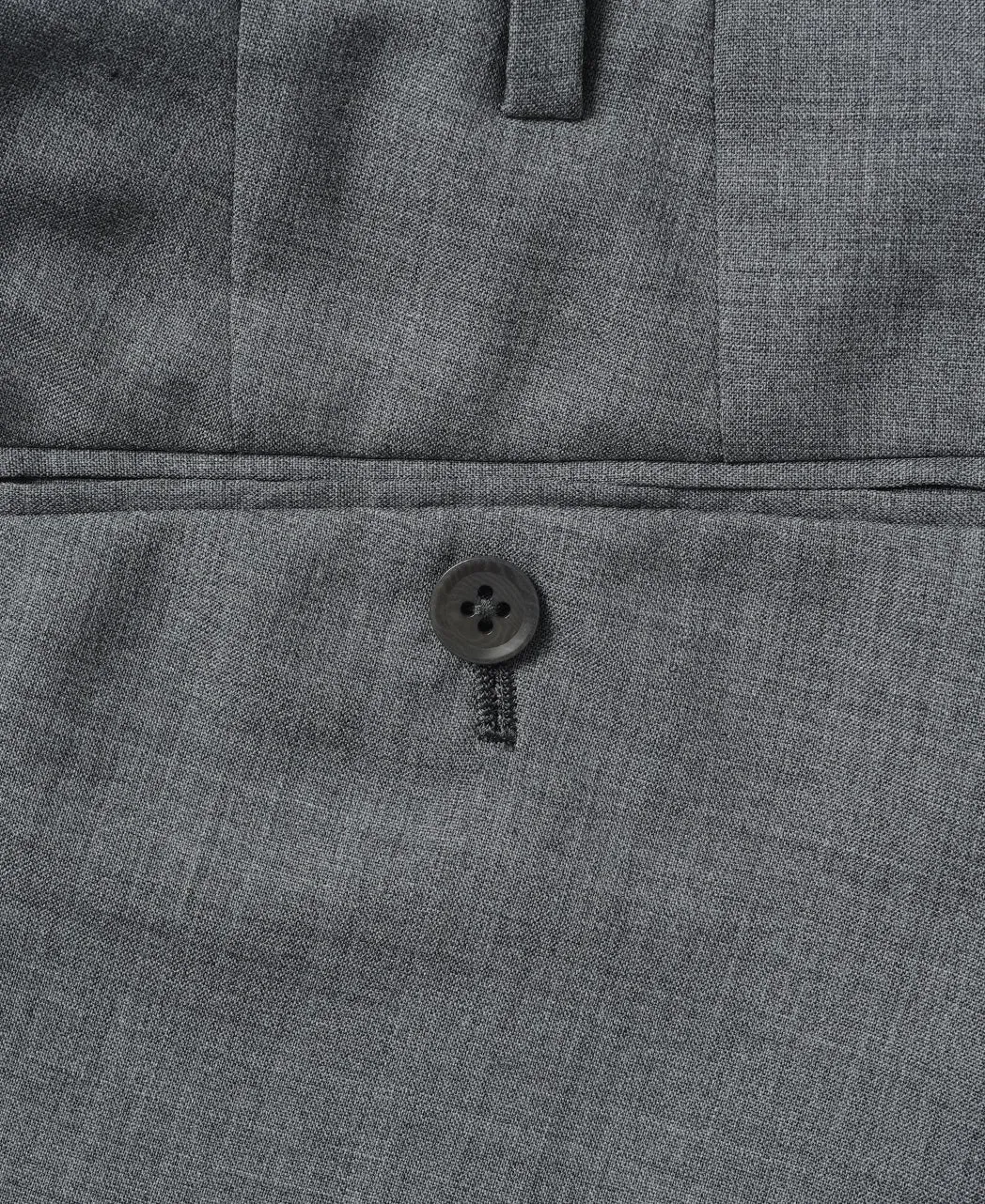 Flat-front wool trousers