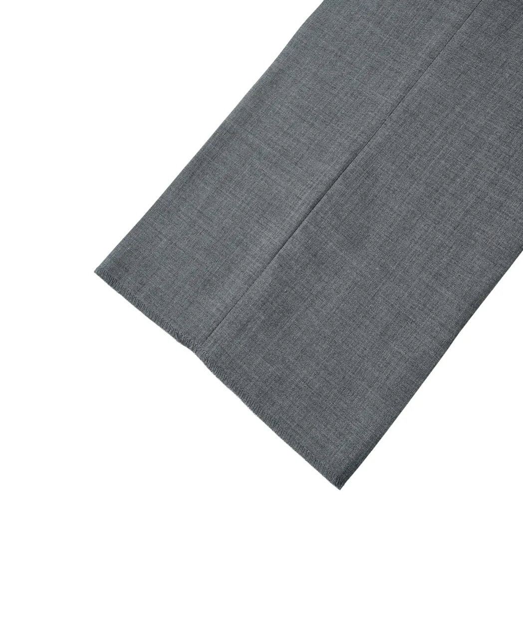 Flat-front wool trousers