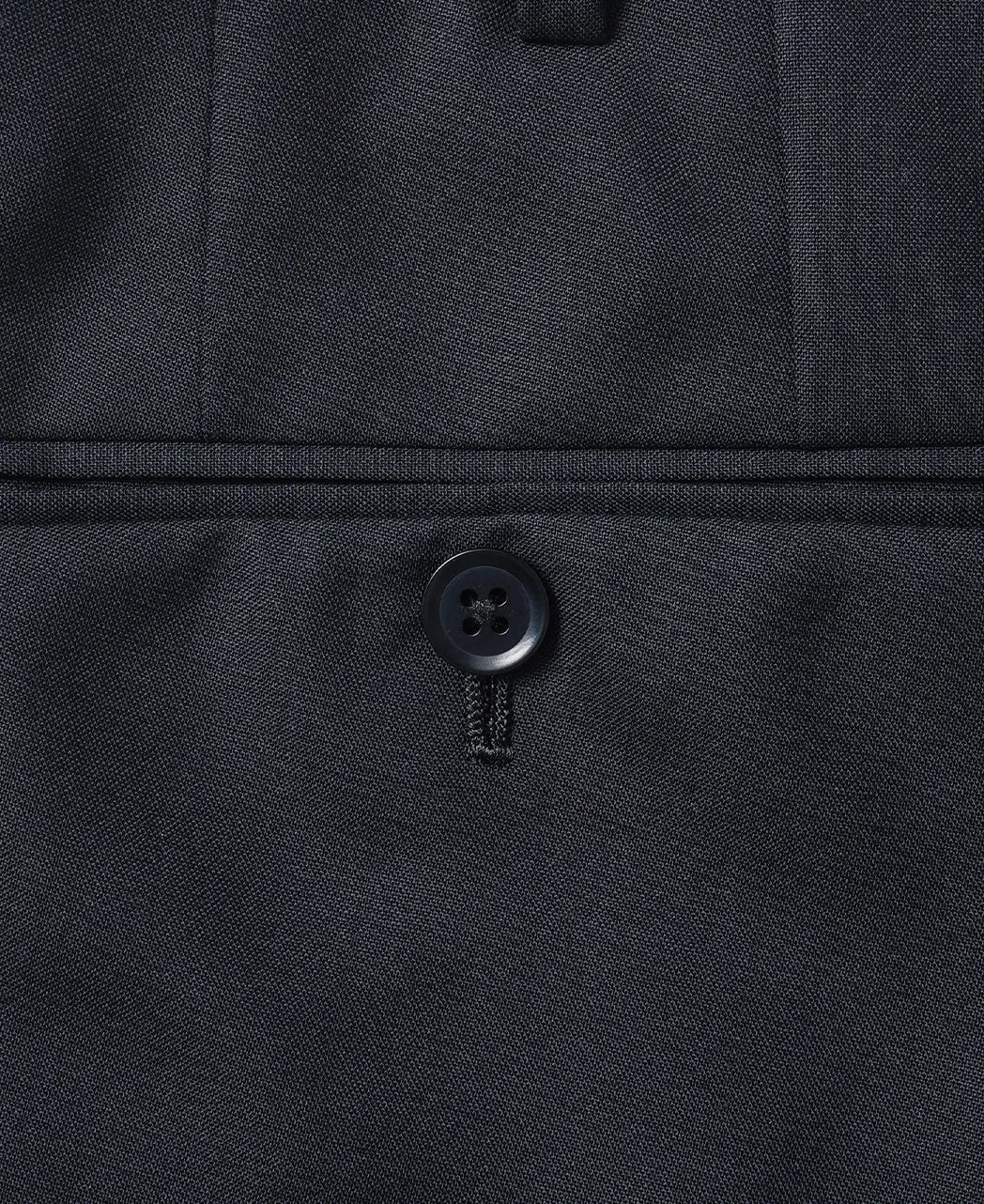 Flat-front wool trousers