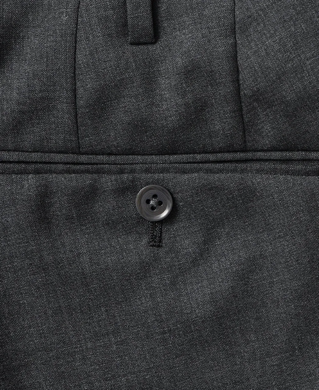 Flat-front wool trousers