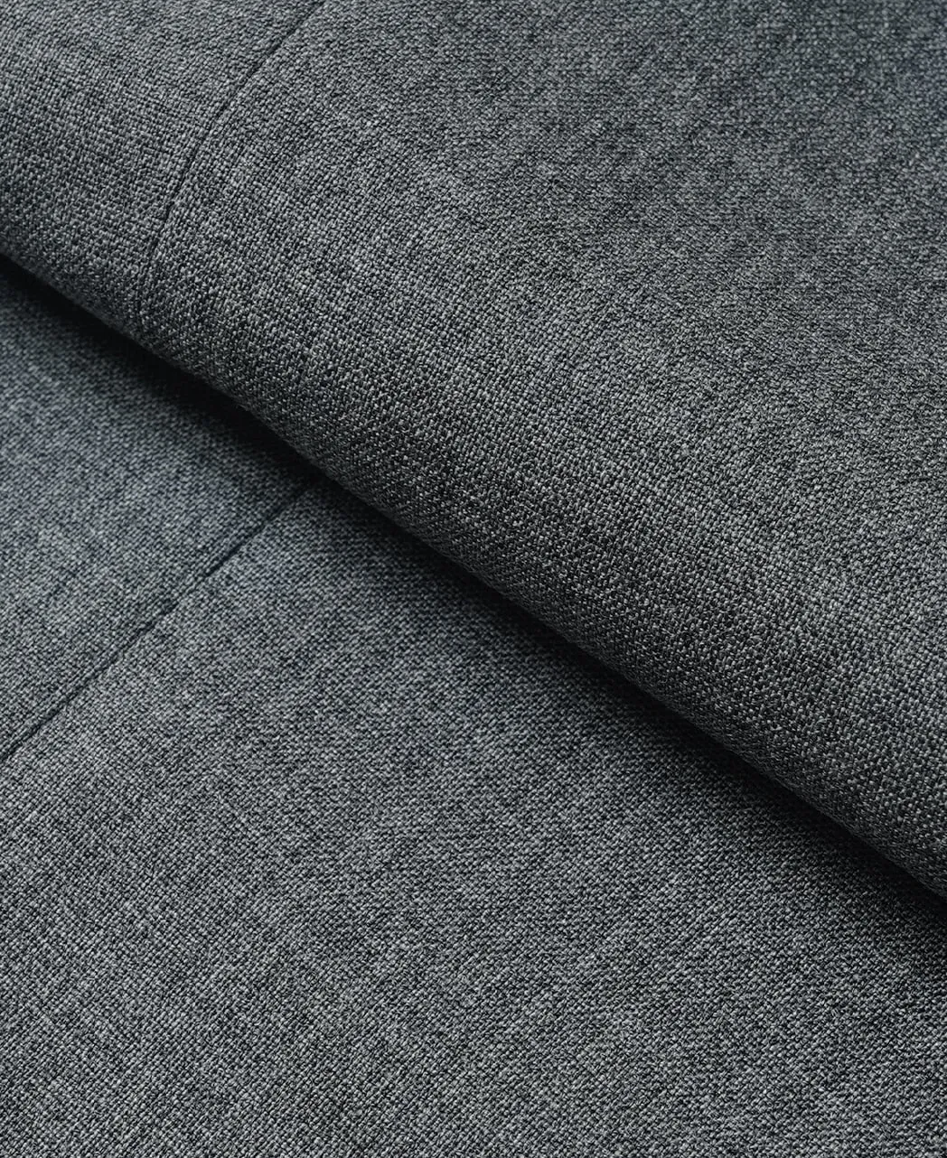 Flat-front wool trousers