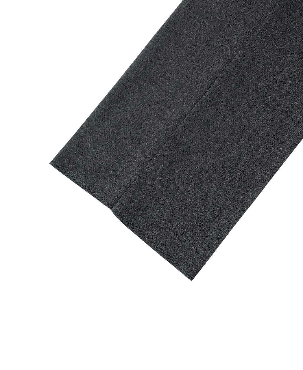 Flat-front wool trousers