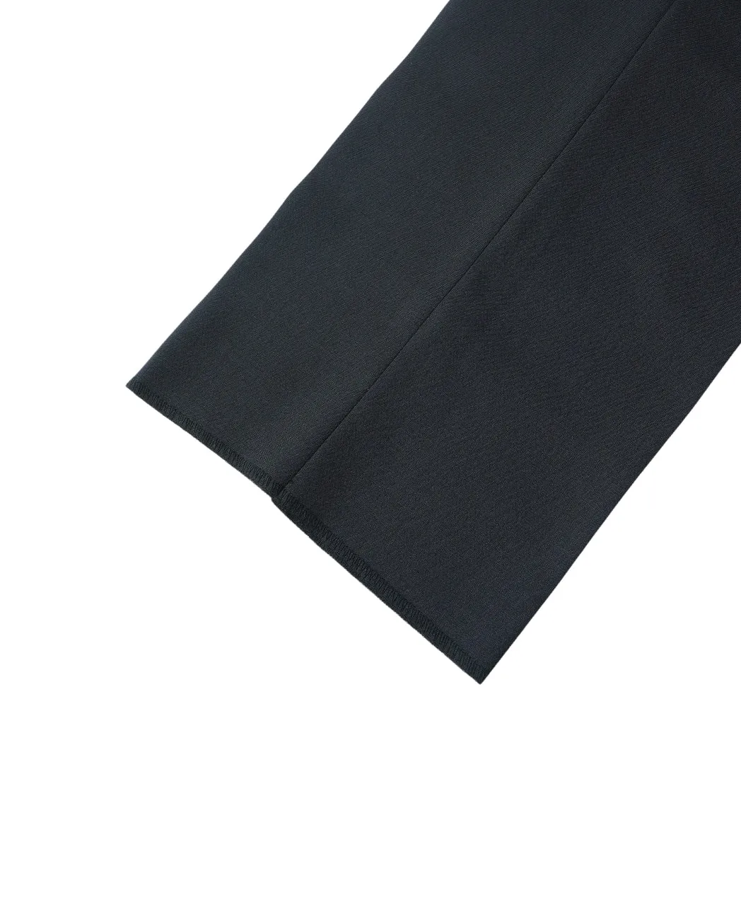 Flat-front wool trousers