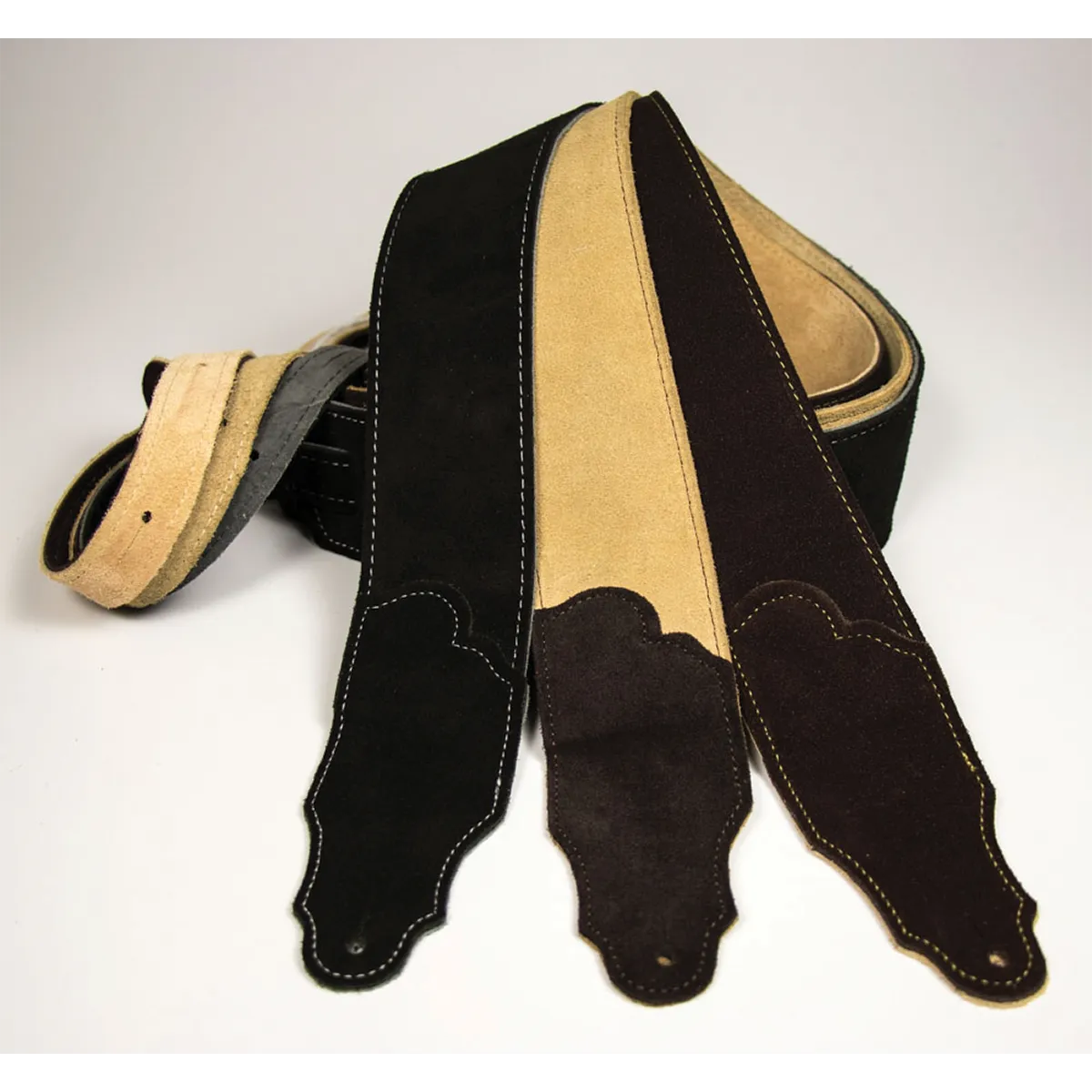 Franklin Original 2.5 Inch Black Suede with Silver Stitching