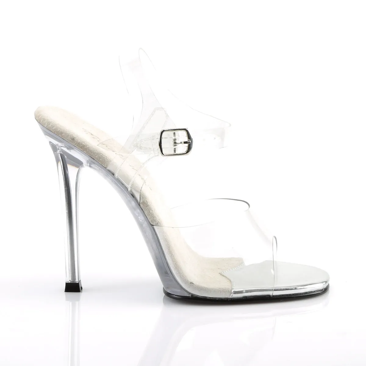GALA-08 Posing Competition 4.5" Heel Clear Sexy Ankle Strap Shoes