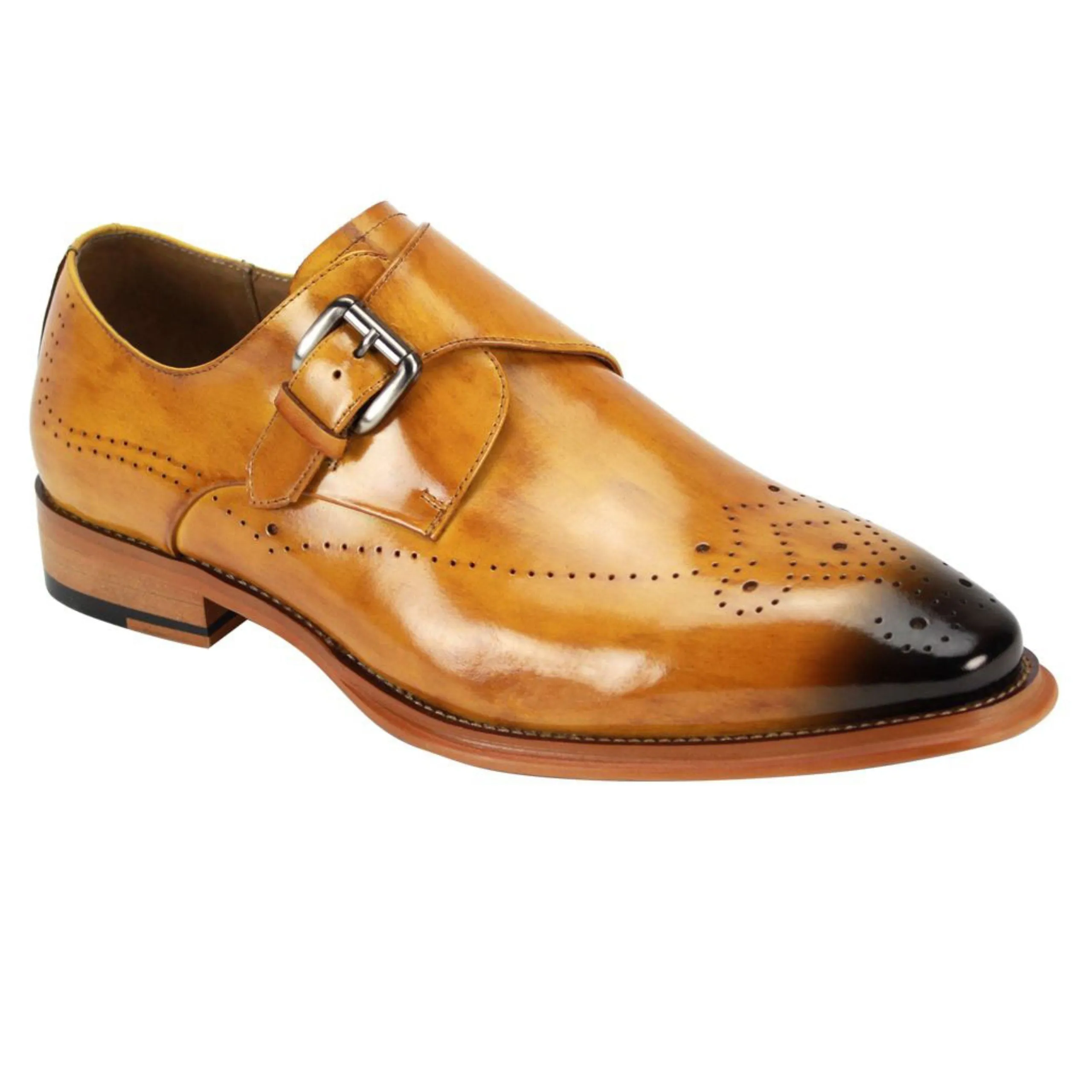 Giovanni Jeffery Leather Monkstrap Dress Shoe