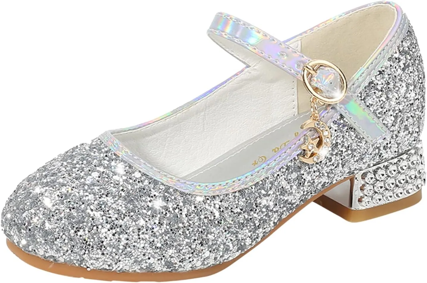Girls Dress Shoes Glitter Mary Jane Dance Sandals Princess Heel Party Wedding Footwear for Kids Summer Sandals