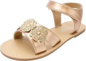 Girls Open Toe Flat Sandals with Cute Flower Breathable Open Toe Wedding Shoes for Kids Knee High Slipper Girls