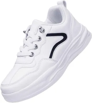 Girls Tennis White Sneakers Toddler Boys niform Low Top Competition Running Breathable Soft Sole Shoes