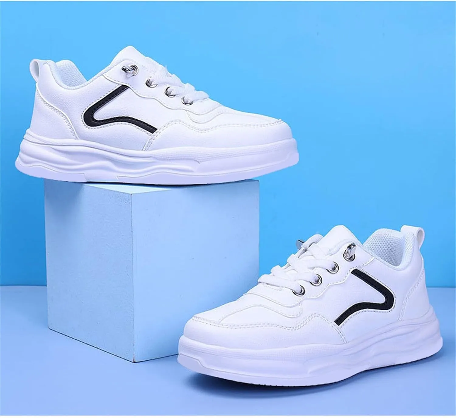 Girls Tennis White Sneakers Toddler Boys niform Low Top Competition Running Breathable Soft Sole Shoes
