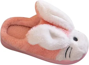 Glitter Moccasins Women Toddler Kids Children's Boys Girls Print Bunny Print Furry Shoes Slippers for Girls Light up
