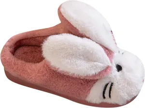 Glitter Moccasins Women Toddler Kids Children's Boys Girls Print Bunny Print Furry Shoes Slippers for Girls Light up