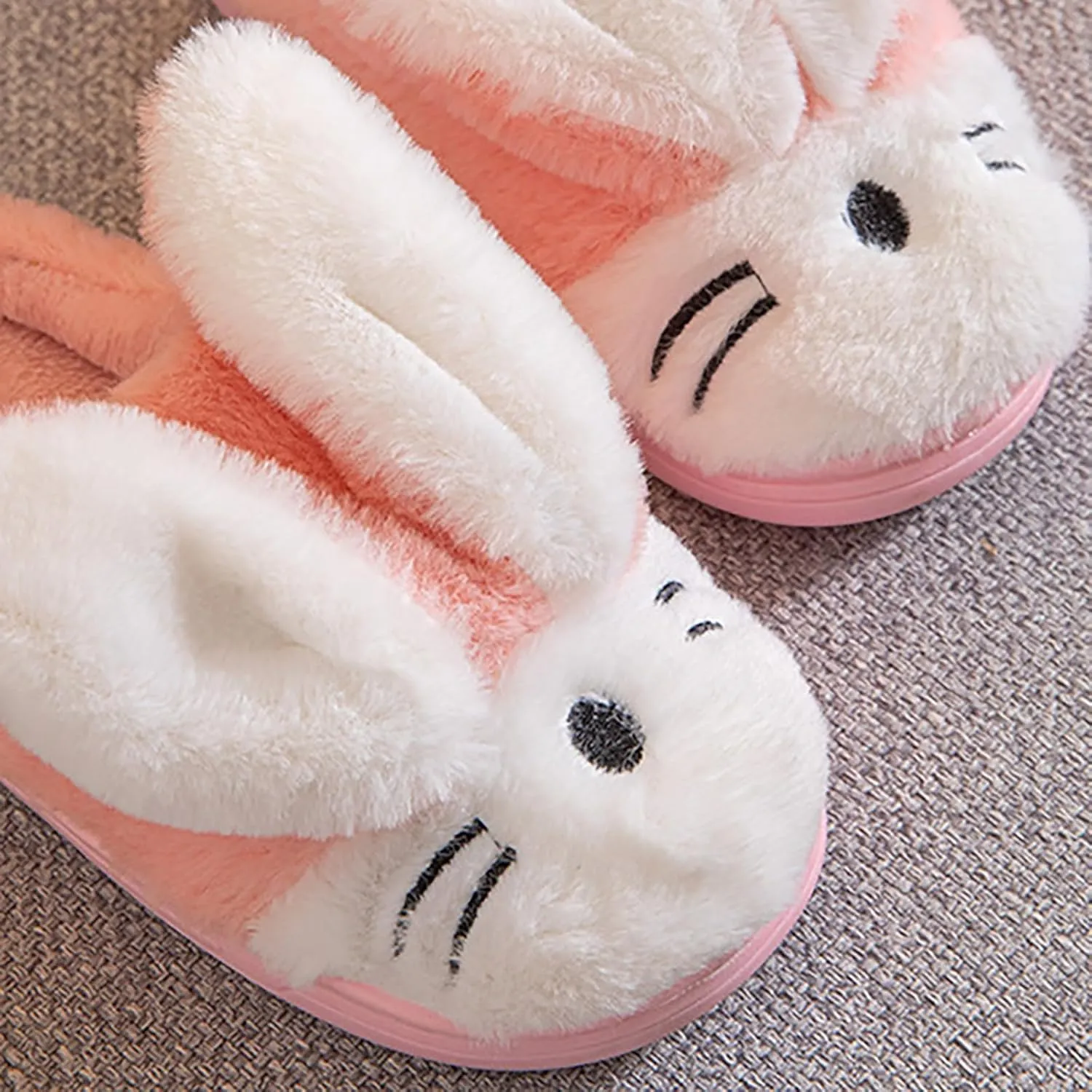 Glitter Moccasins Women Toddler Kids Children's Boys Girls Print Bunny Print Furry Shoes Slippers for Girls Light up