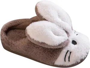 Glitter Moccasins Women Toddler Kids Children's Boys Girls Print Bunny Print Furry Shoes Slippers for Girls Light up