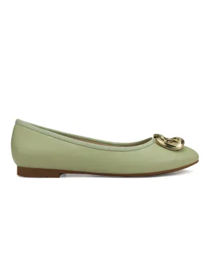 Green Ballerina Flats