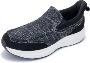 Gyeice Men's Slip on Loafers Walking Shoes with Arch Support | Casual Walking Sneakers | Comfortable Cushioning Shoes for Plantar Fasciitis US 7-13