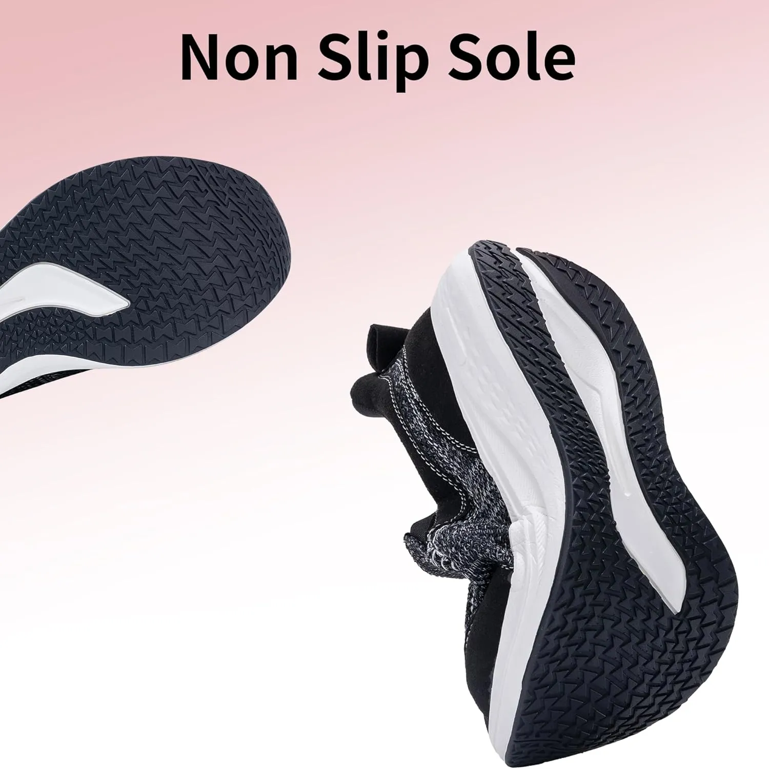 Gyeice Men's Slip on Loafers Walking Shoes with Arch Support | Casual Walking Sneakers | Comfortable Cushioning Shoes for Plantar Fasciitis US 7-13