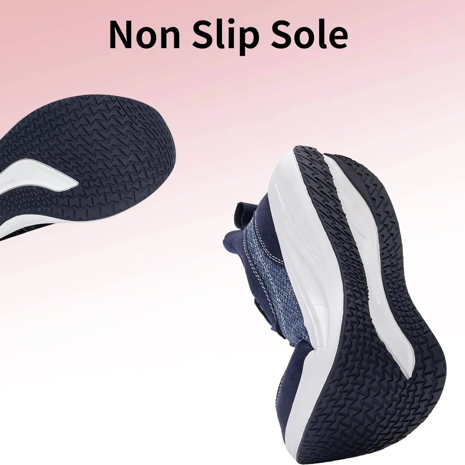Gyeice Men's Slip on Loafers Walking Shoes with Arch Support | Casual Walking Sneakers | Comfortable Cushioning Shoes for Plantar Fasciitis US 7-13