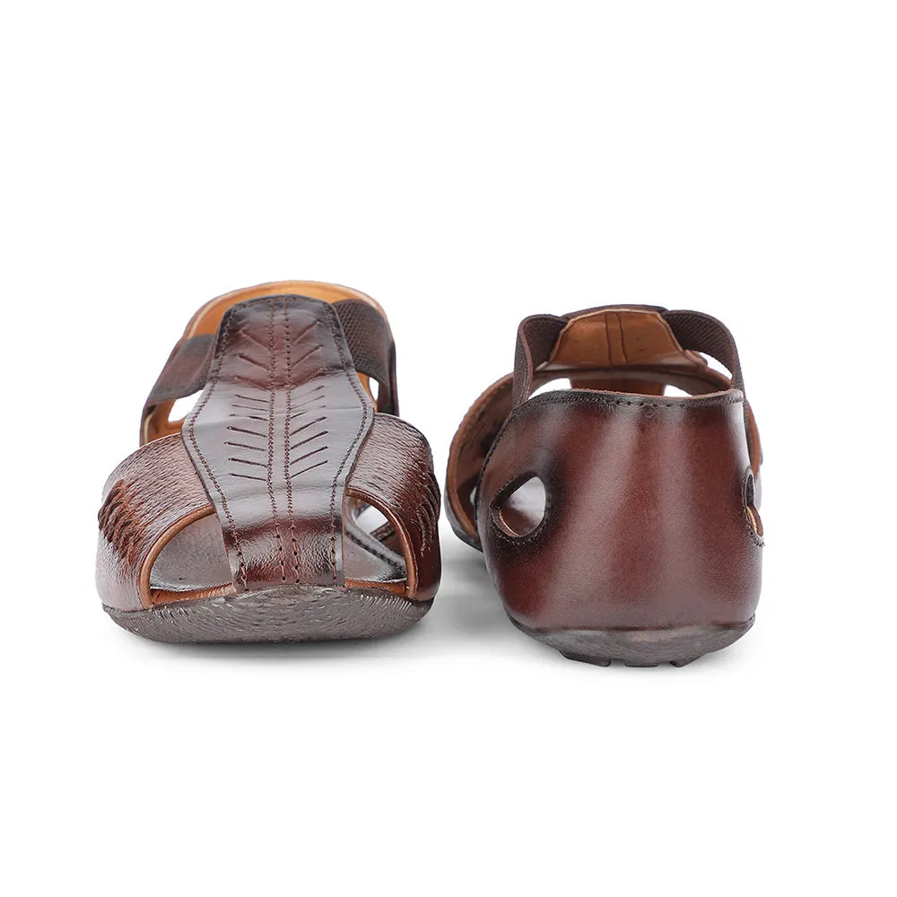 Healers Formal Brown Flat Slipper For Women T840-07 By Liberty