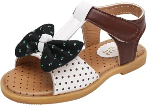 Infant Baby Girl Sandals Summer Outdoor Casual Beach Shoes Bowknot Soft Sole Princess Dress Flat First Walkers Shoes (White, 3.5-4 Years Toddler)