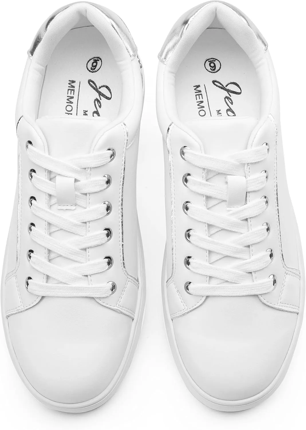 Jeossy Women's 8020 Fashion Sneakers, Casual Trendy Dress Lace up Walking Shoes with Memory Foam