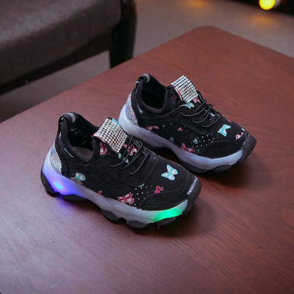 Kids Light Up Shoes Flash Sneakers Lightweight for Boys Girls Toddler Athletic Runing Walking Kids Tennis Shoes