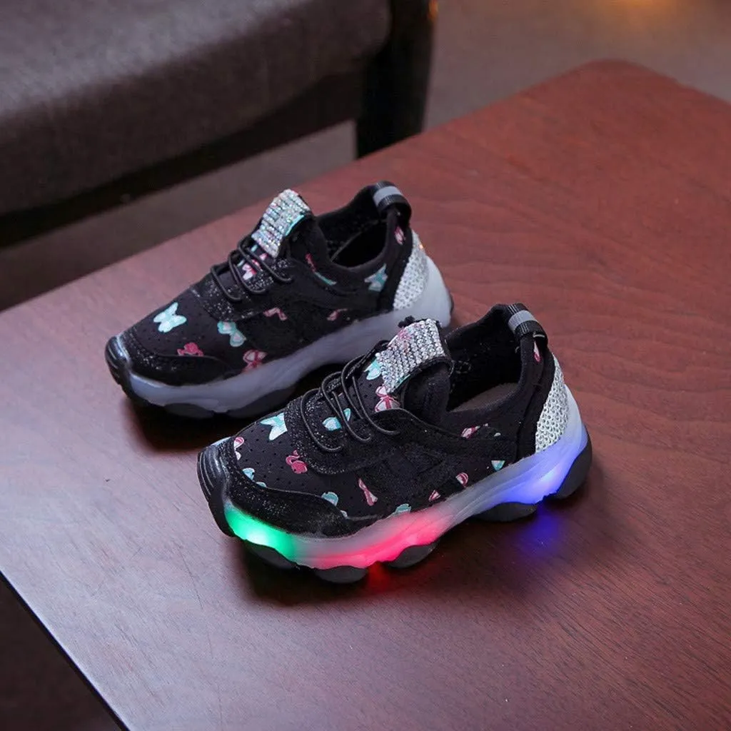 Kids Light Up Shoes Flash Sneakers Lightweight for Boys Girls Toddler Athletic Runing Walking Kids Tennis Shoes