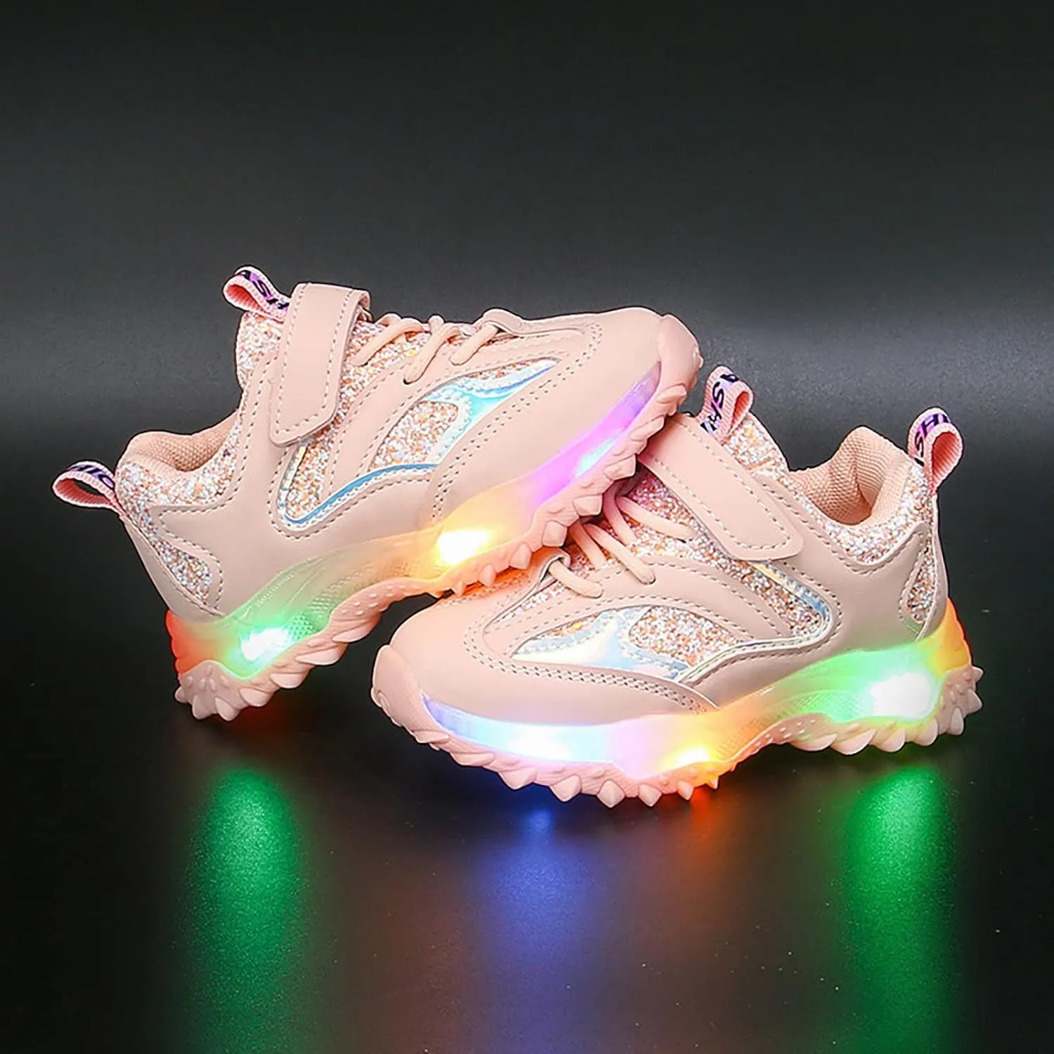 Kids Light Up Shoes for Girls Boys Flashing Sports Shoes Non Slip Soft Sole Sneakers Children Luminous Trainer