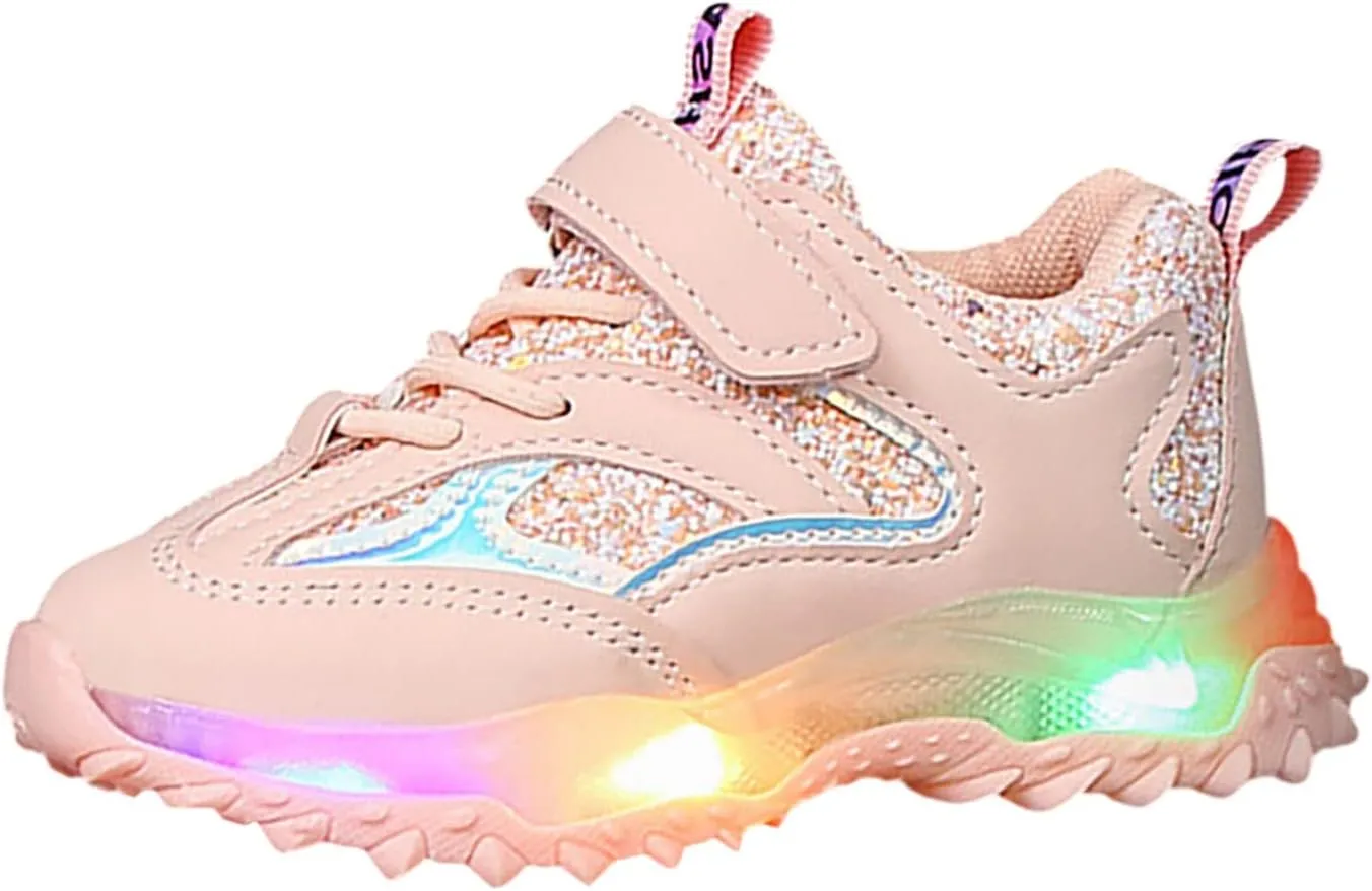 Kids Light Up Shoes for Girls Boys Flashing Sports Shoes Non Slip Soft Sole Sneakers Children Luminous Trainer