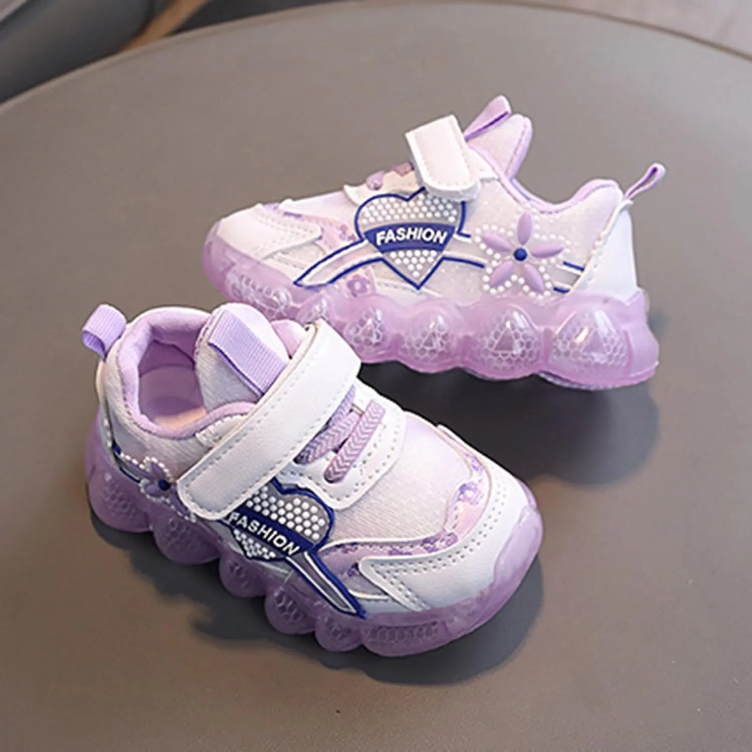 Kids Light Up Shoes Girls Boys Breathable Luminous Soft Sole Running Sports Sneaker Lace-Up Casual Toddler 9 Shoe
