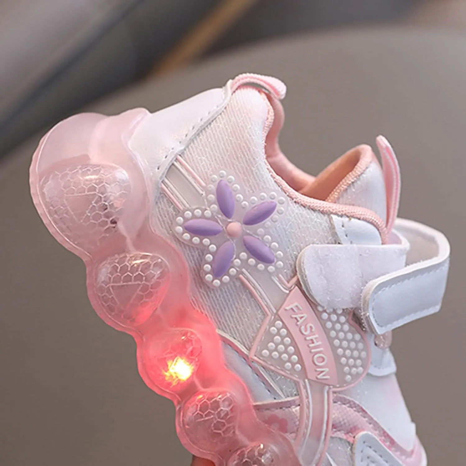 Kids Light Up Shoes Girls Boys Breathable Luminous Soft Sole Running Sports Sneaker Lace-Up Casual Toddler 9 Shoe
