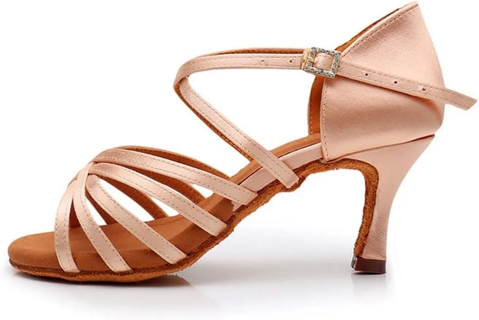 Latin Dance Shoes Women's High Heel Dance Shoes Tango Soft Bottom Dance Shoes Girls Ballroom Shoes(40)