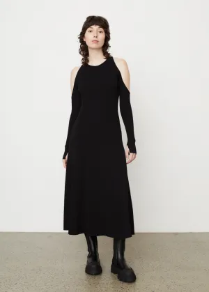 Melange Open Back Midi Dress