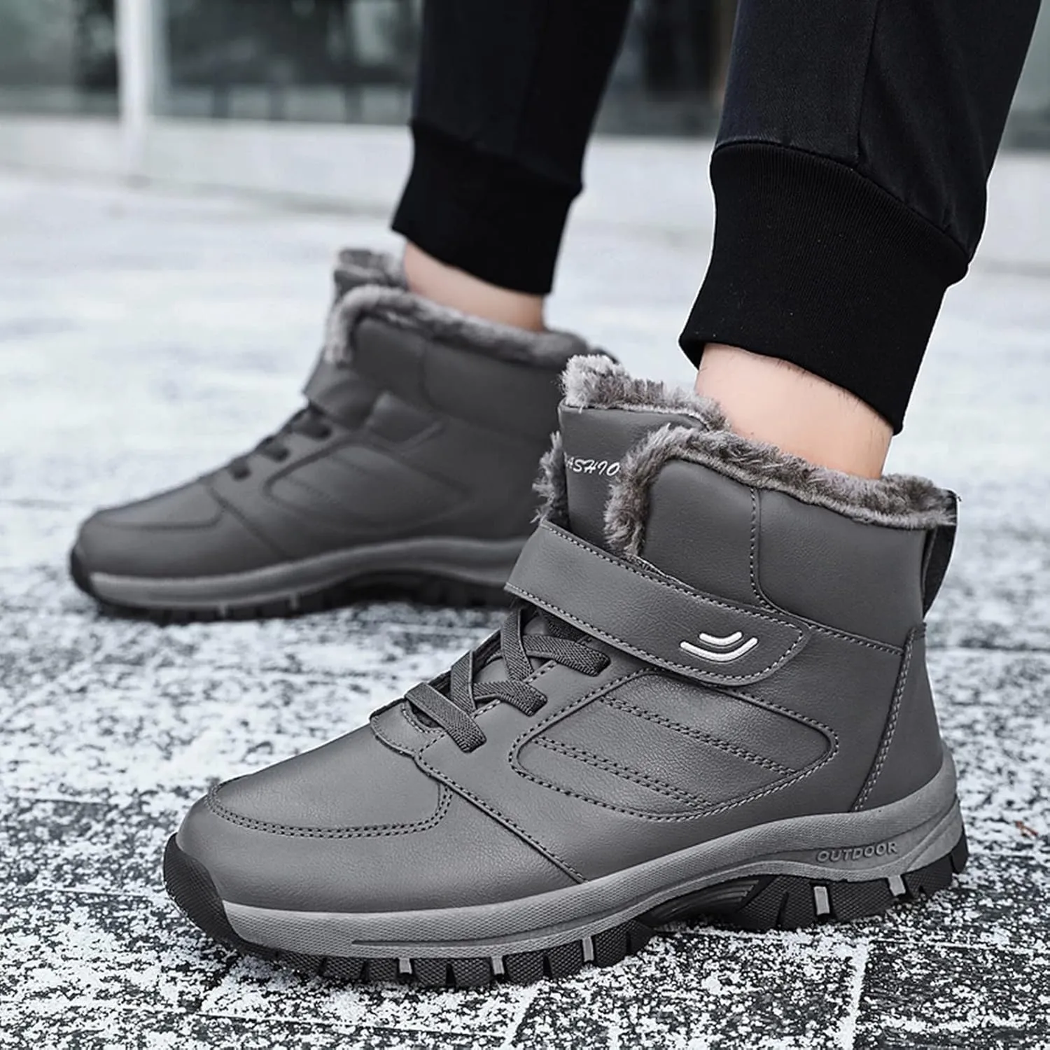Men's Work Boots Soft Toe Hiking Sneakers Warm Booties Womens Safety Toe Shoes Soft Toe Wide Outdoor Shoes Slip on Loafers Hike Grounded Footwear